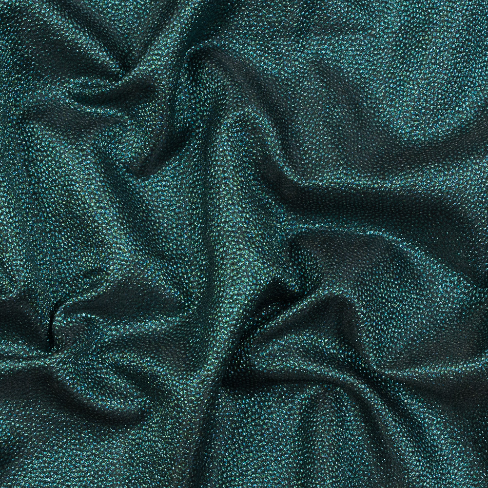 Metallic Teal and Black Cheetah Spotted Luxury Brocade Metallic Teal and Black Cheetah Spotted Luxury Brocade