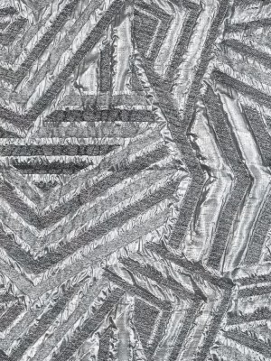 Silver Luxury Geometric Metallic Brocade Silver Luxury Geometric Metallic Brocade