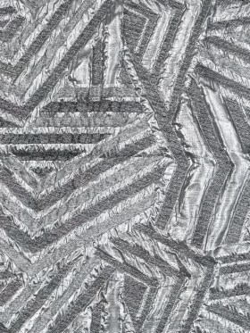 Silver Luxury Geometric Metallic Brocade Silver Luxury Geometric Metallic Brocade