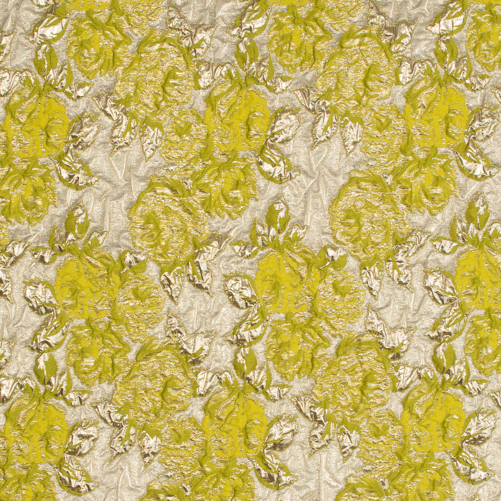 Lime Luxury Floral Metallic Brocade Lime Luxury Floral Metallic Brocade
