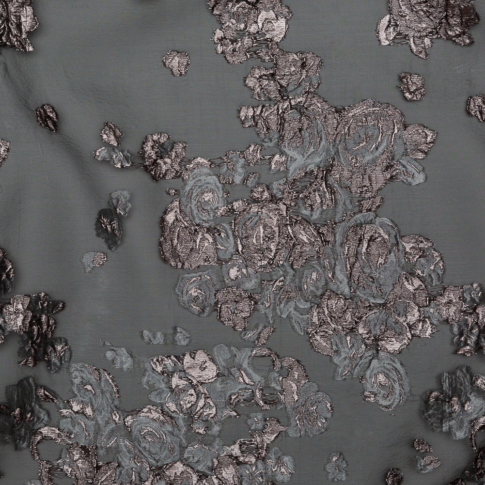 Black and Metallic Pink Luxury Floral Burnout Brocade Black and Metallic Pink Luxury Floral Burnout Brocade