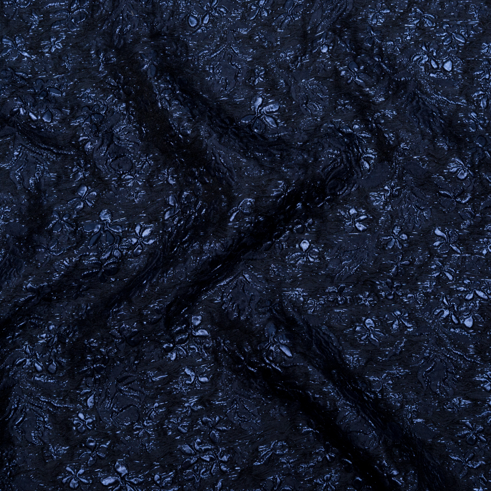 Navy and Royal Blue Luxury Floral Metallic Brocade Navy and Royal Blue Luxury Floral Metallic Brocade