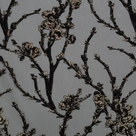 Black and Metallic Gold Luxury Floral Burnout Brocade Black and Metallic Gold Luxury Floral Burnout Brocade