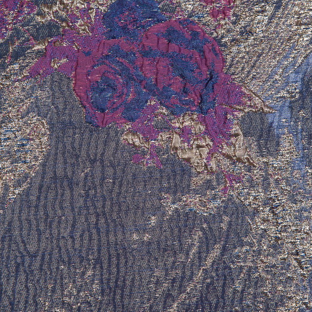 Blue, Magenta and Gold Luxury Abstract Metallic Brocade Blue, Magenta and Gold Luxury Abstract Metallic Brocade