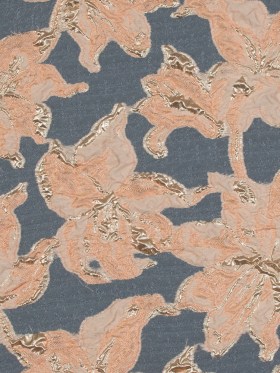 Peach and Metallic Gold Luxury Floral Burnout Brocade Peach and Metallic Gold Luxury Floral Burnout Brocade