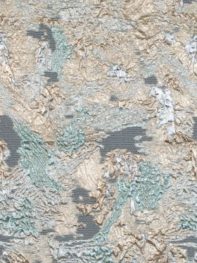 Aqua and Metallic Gold Luxury Abstract Burnout Brocade Aqua and Metallic Gold Luxury Abstract Burnout Brocade