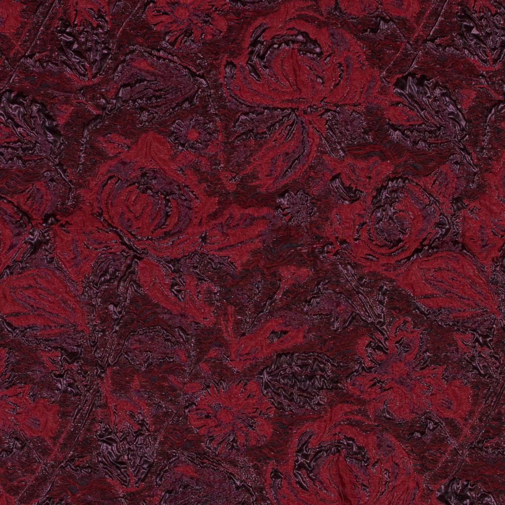 Red and Aubergine Luxury Abstract Metallic Brocade Red and Aubergine Luxury Abstract Metallic Brocade