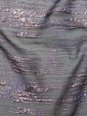Metallic Wisteria and Black Luxury Striated Burnout Brocade Metallic Wisteria and Black Luxury Striated Burnout Brocade