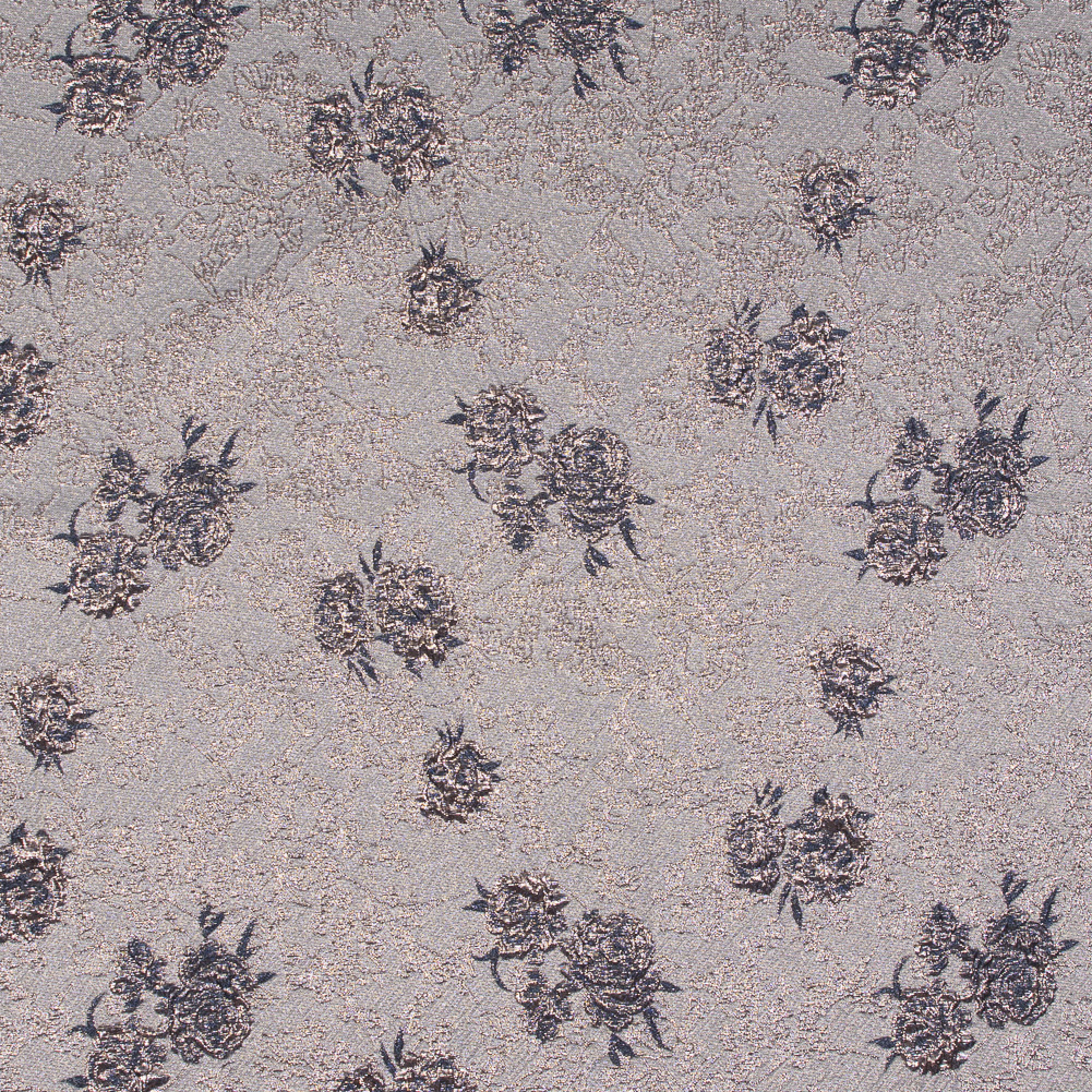 Rose Gold and Periwinkle Luxury Floral Metallic Brocade Rose Gold and Periwinkle Luxury Floral Metallic Brocade