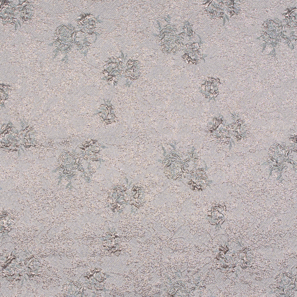 Rose Gold and Pale Blue Luxury Floral Metallic Brocade Rose Gold and Pale Blue Luxury Floral Metallic Brocade