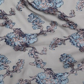 Metallic Blue Granite and Rose Gold Luxury Abstract Burnout Brocade Metallic Blue Granite and Rose Gold Luxury Abstract Burnout Brocade
