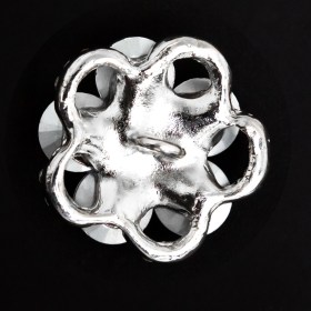 Italian Silver and Crystal Rhinestone Button – 48L/30.5mm Italian Silver and Crystal Rhinestone Button – 48L/30.5mm