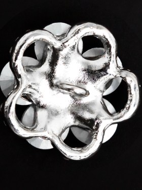 Italian Silver and Crystal Rhinestone Button – 48L/30.5mm Italian Silver and Crystal Rhinestone Button – 48L/30.5mm