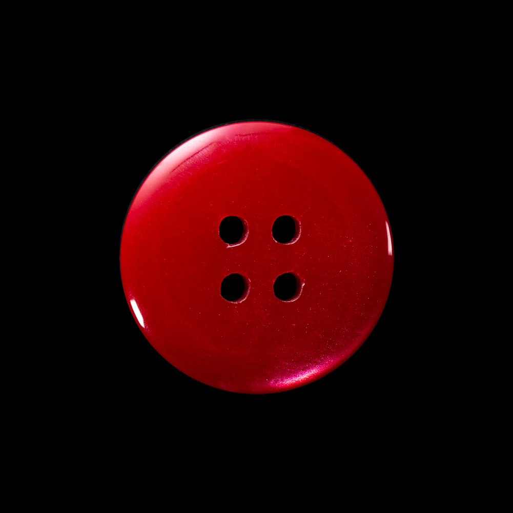 Italian Red 4-Hole Velvet-Faced Plastic Button – 36L/23mm Italian Red 4-Hole Velvet-Faced Plastic Button – 36L/23mm
