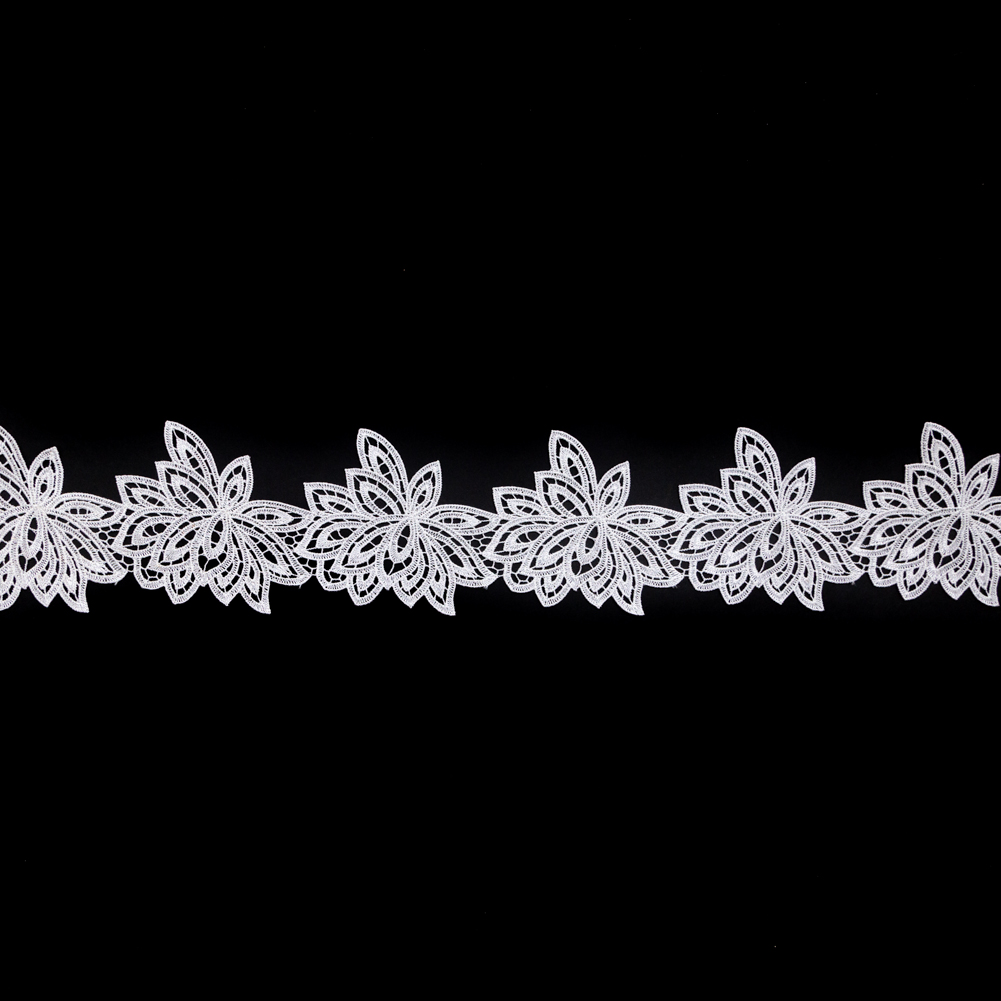 Fancy White Floral Venise Lace Trim – 3.5″ Fancy White Floral Venise Lace Trim – 3.5″