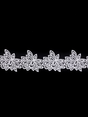 Fancy White Floral Venise Lace Trim – 3.5″ Fancy White Floral Venise Lace Trim – 3.5″