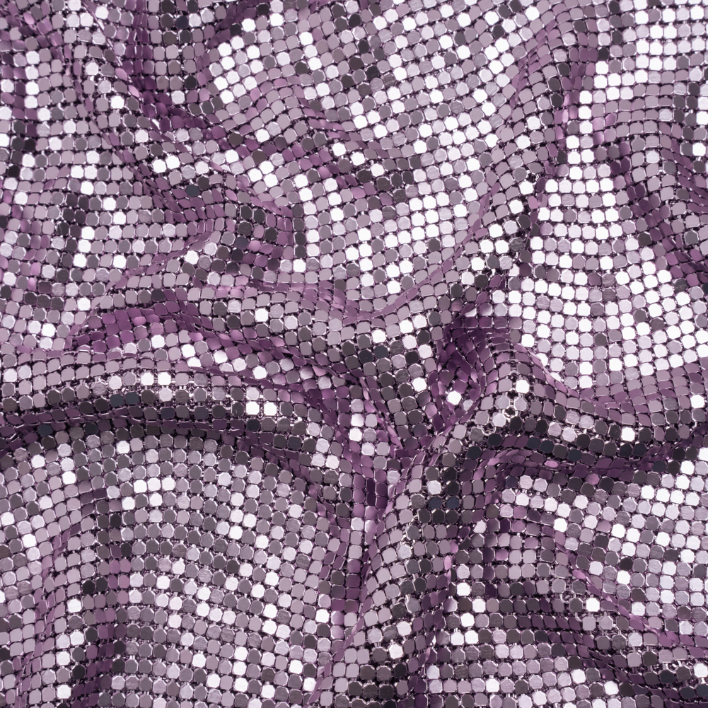 Aluminum Chainmail Fabric Panel, 3mm Tubular – Light Purple – Joan Collection Aluminum Chainmail Fabric Panel, 3mm Tubular – Light Purple – Joan Collection