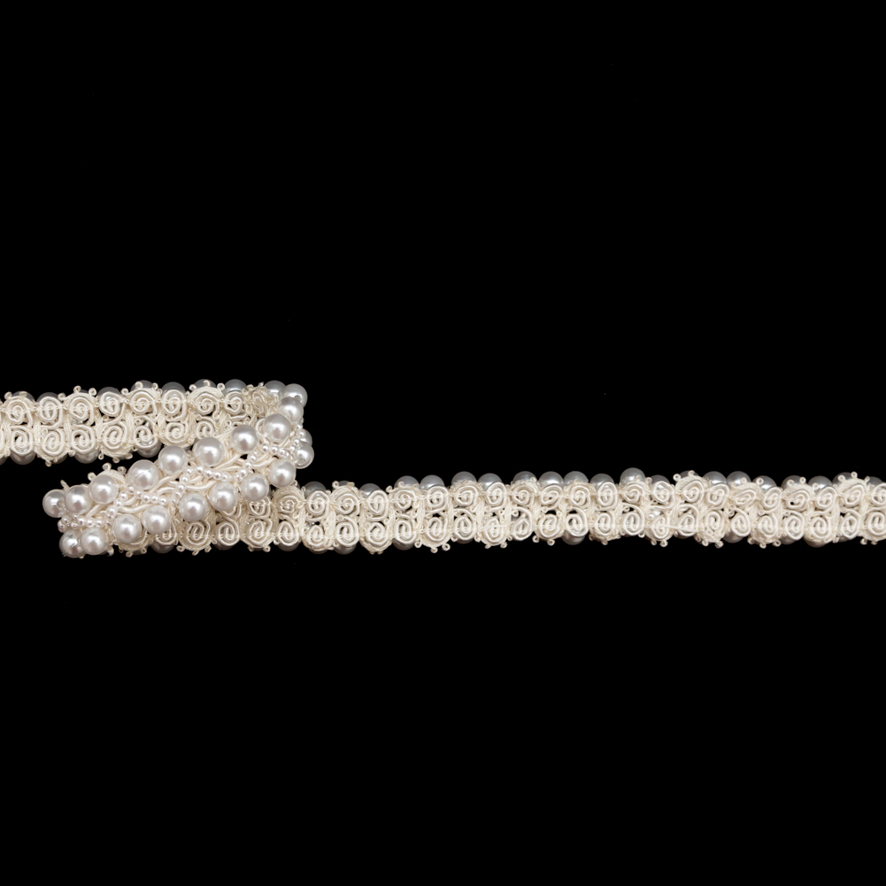 White Pearl Braided Trim – 1″ White Pearl Braided Trim – 1″