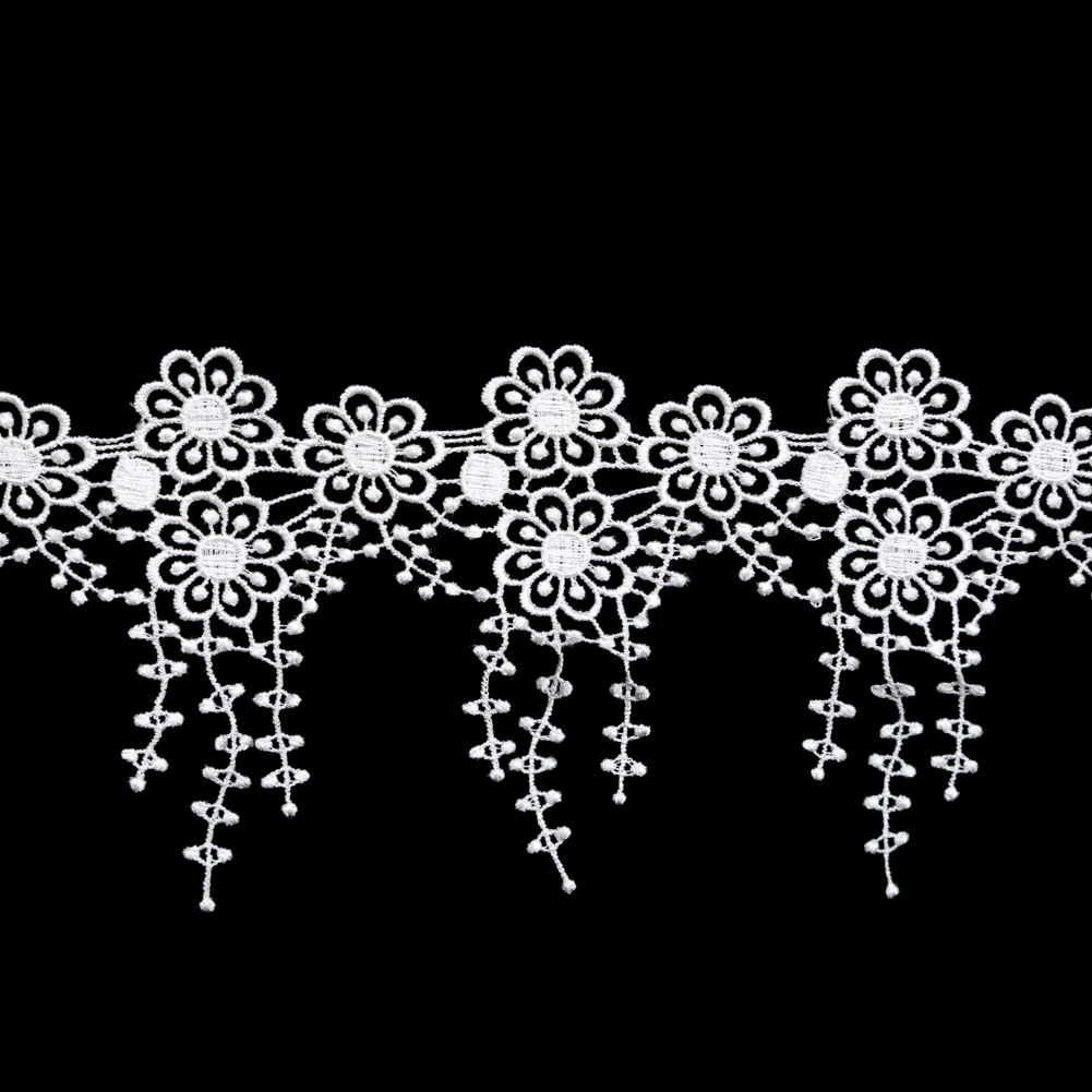 Fancy Ivory Floral Venise Lace Trim - 3.5"