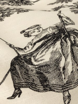 Victoria Noir Toile Printed Cotton Canvas Victoria Noir Toile Printed Cotton Canvas