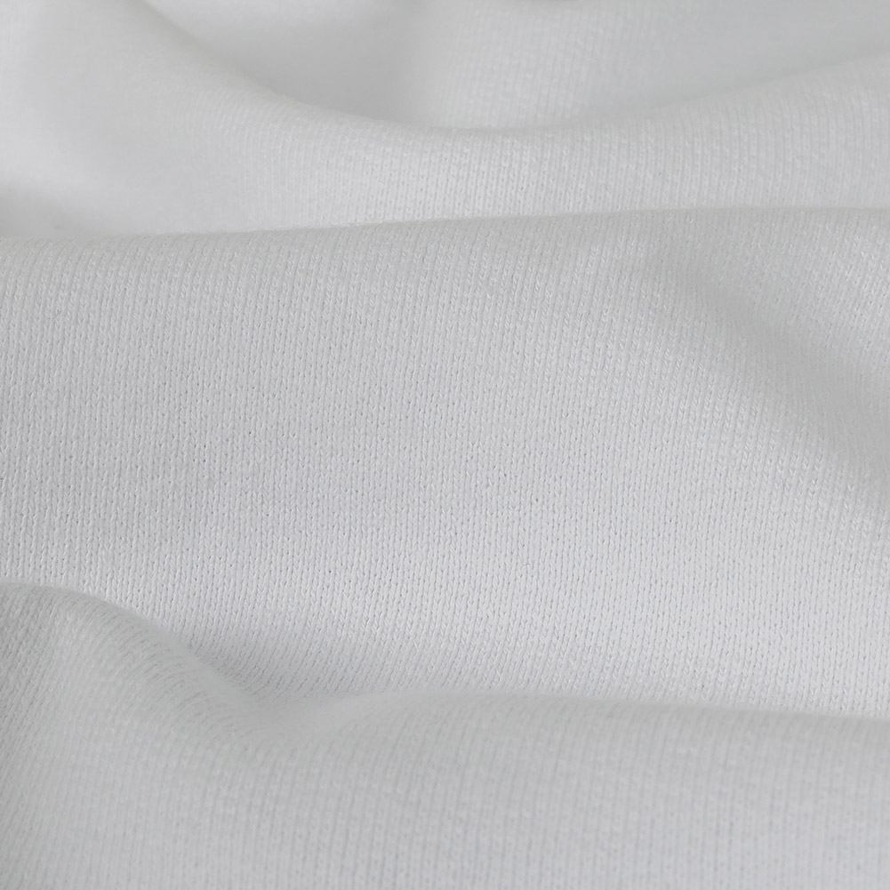 Cotton French Terry Knit - White - Elida Collection
