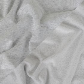 Cotton French Terry Knit – Heathered Light Gray and White – Elida Collection Cotton French Terry Knit – Heathered Light Gray and White – Elida Collection