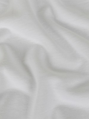 Cotton Fleece Backed Jersey – White – Leida Collection Cotton Fleece Backed Jersey – White – Leida Collection