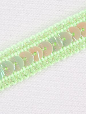 Neon Green Fancy Sequin Trim Neon Green Fancy Sequin Trim