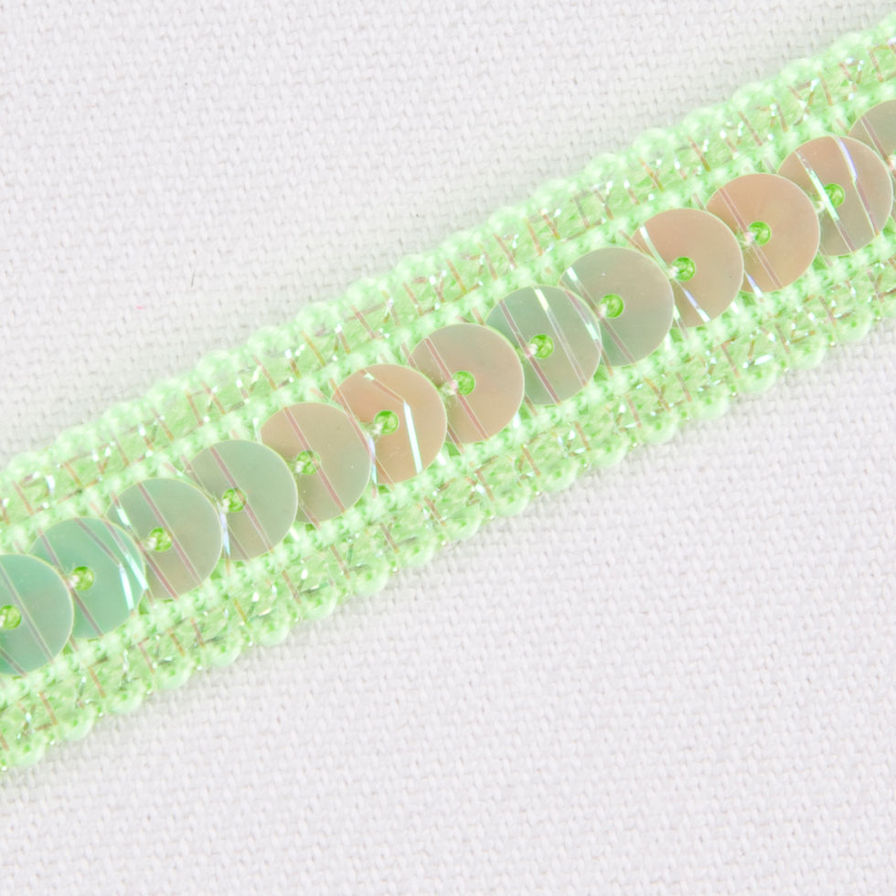 Neon Green Fancy Sequin Trim Neon Green Fancy Sequin Trim