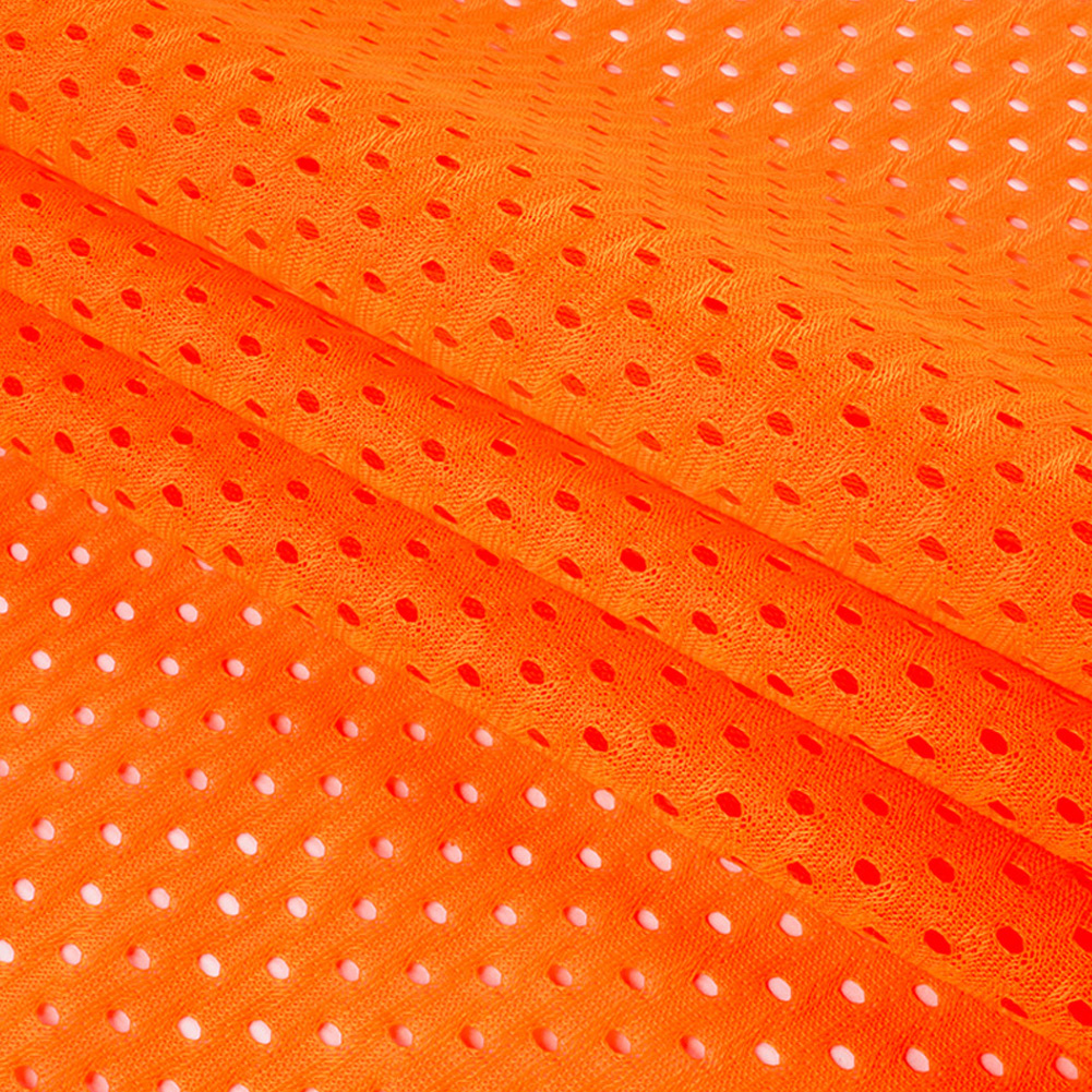 Polyester Athletic Mesh – Shocking Orange – Heracles Collection Polyester Athletic Mesh – Shocking Orange – Heracles Collection
