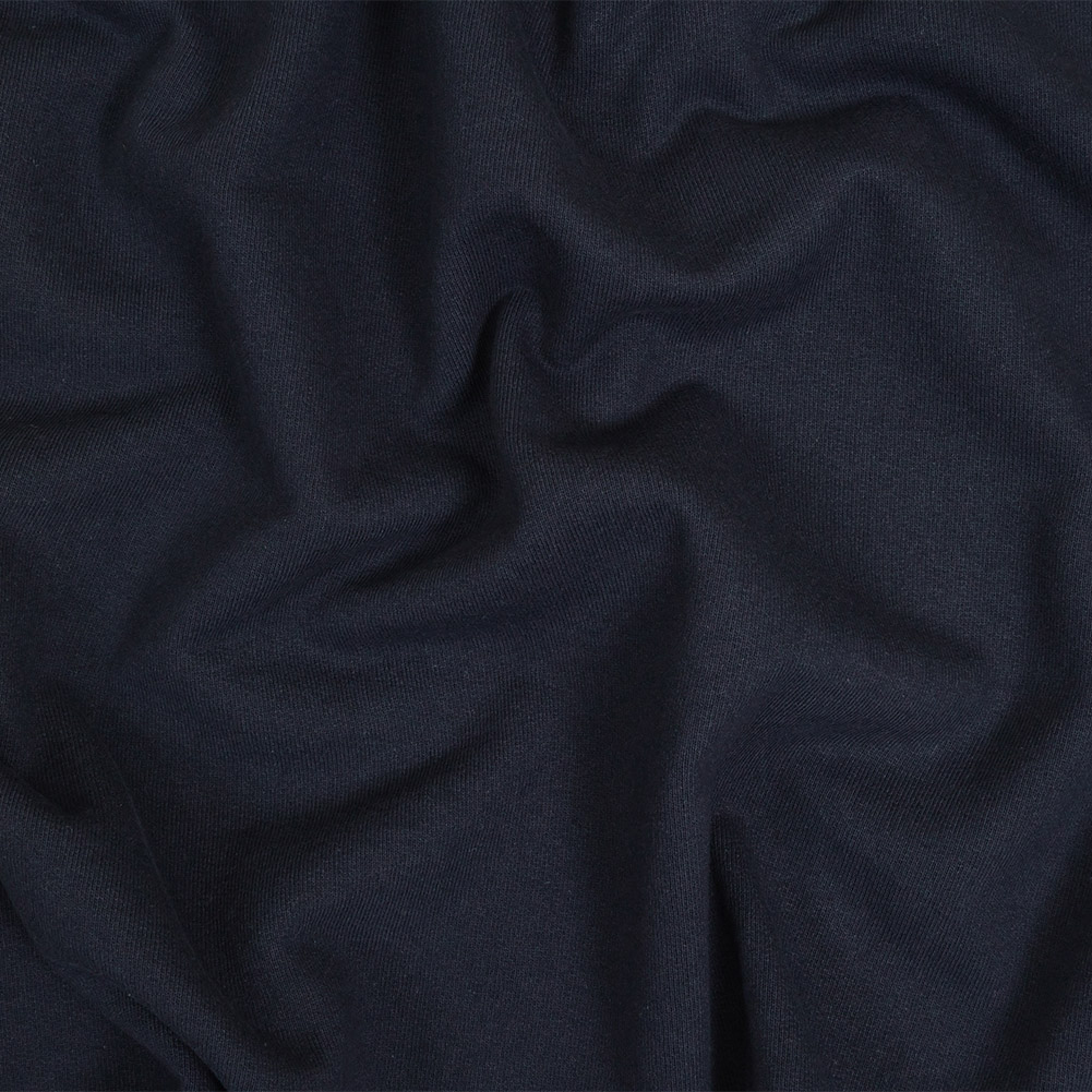 Cotton Fleece Backed Jersey – Navy – Leida Collection Cotton Fleece Backed Jersey – Navy – Leida Collection