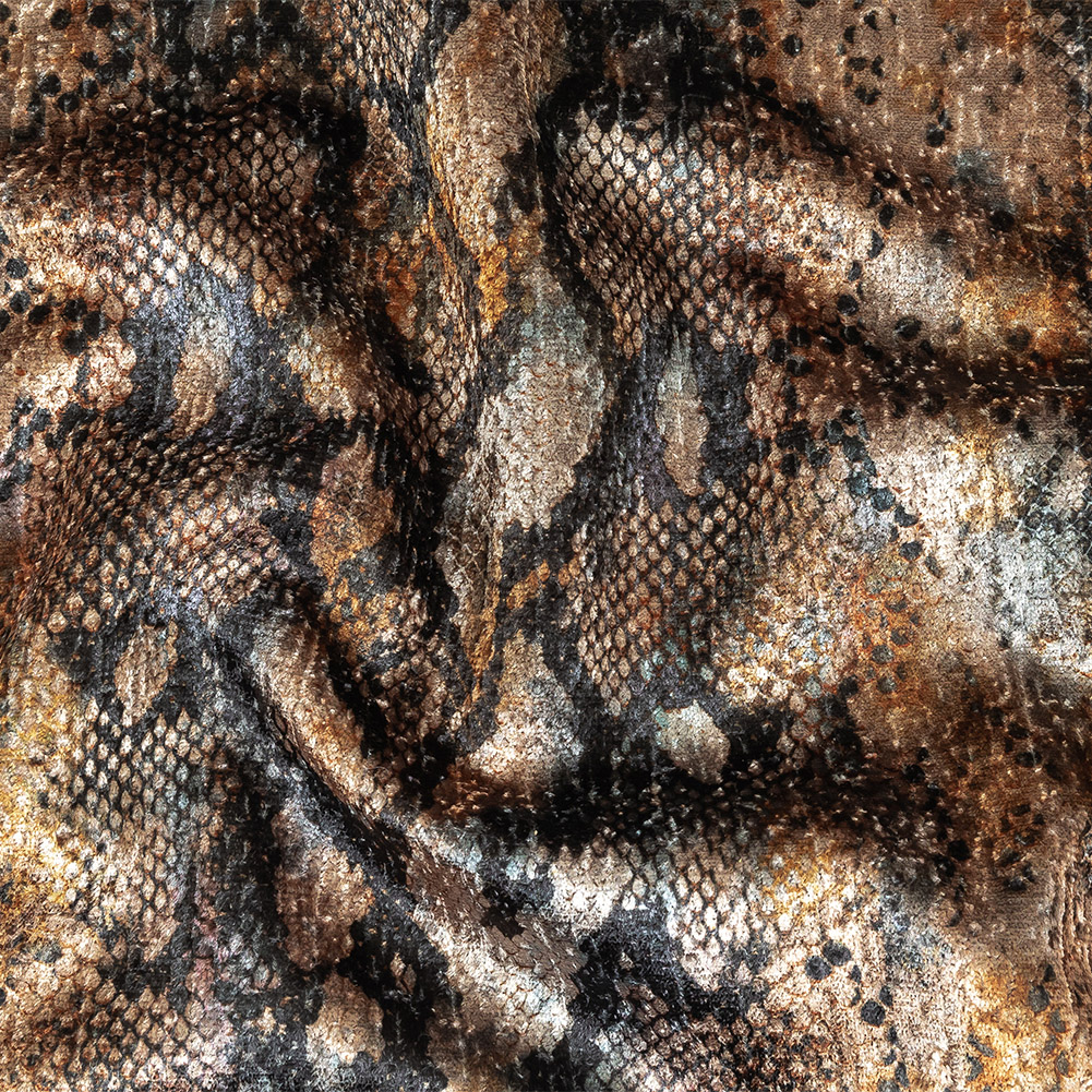 Goldeneye Snakeskin Diamond Textured Polyester Velvet Goldeneye Snakeskin Diamond Textured Polyester Velvet