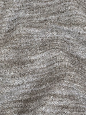 Pebble Striated Acrylic and Cotton Boucle with Tan Woven Backing Pebble Striated Acrylic and Cotton Boucle with Tan Woven Backing