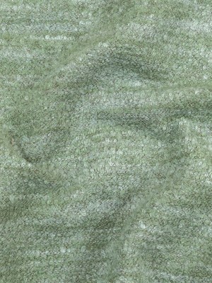 Seaglass Striated Acrylic and Cotton Boucle with Tan Woven Backing Seaglass Striated Acrylic and Cotton Boucle with Tan Woven Backing