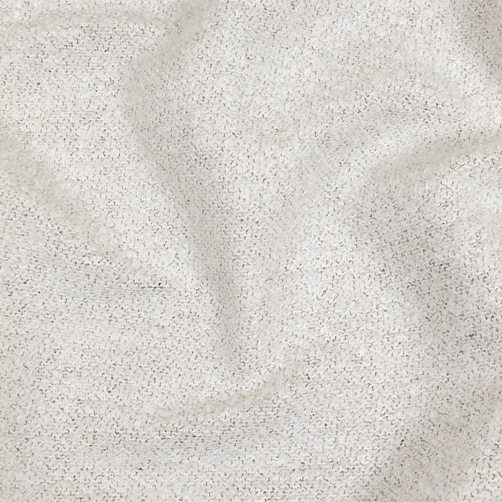 Snow Striated Acrylic and Cotton Boucle with Tan Woven Backing Snow Striated Acrylic and Cotton Boucle with Tan Woven Backing