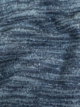 Navy Striated Upholstery Boucle with Tan Woven Backing Navy Striated Upholstery Boucle with Tan Woven Backing