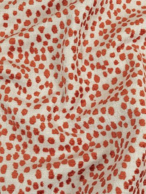Cinnabar Raised Spots Acrylic Chenille Woven Cinnabar Raised Spots Acrylic Chenille Woven