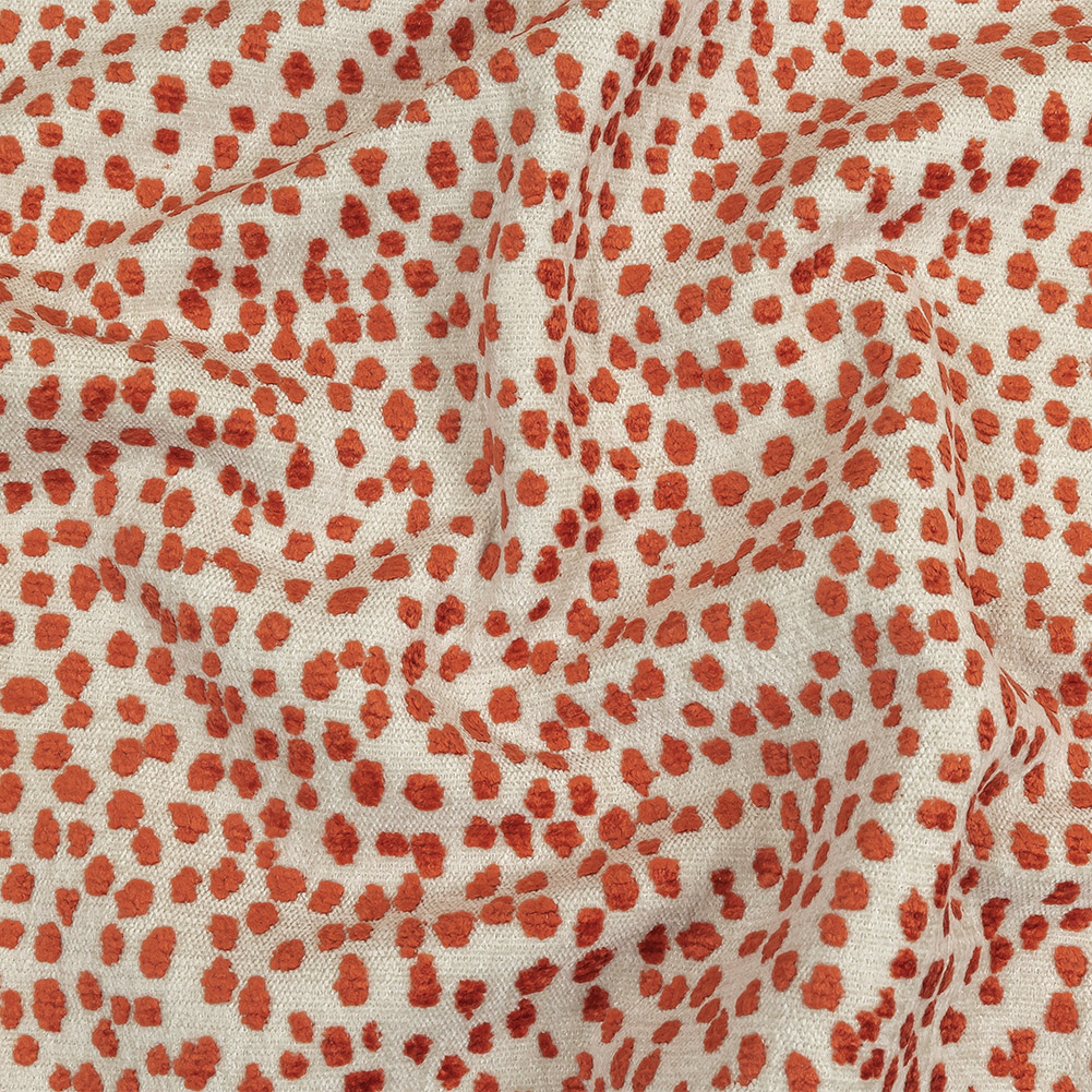 Cinnabar Raised Spots Acrylic Chenille Woven Cinnabar Raised Spots Acrylic Chenille Woven