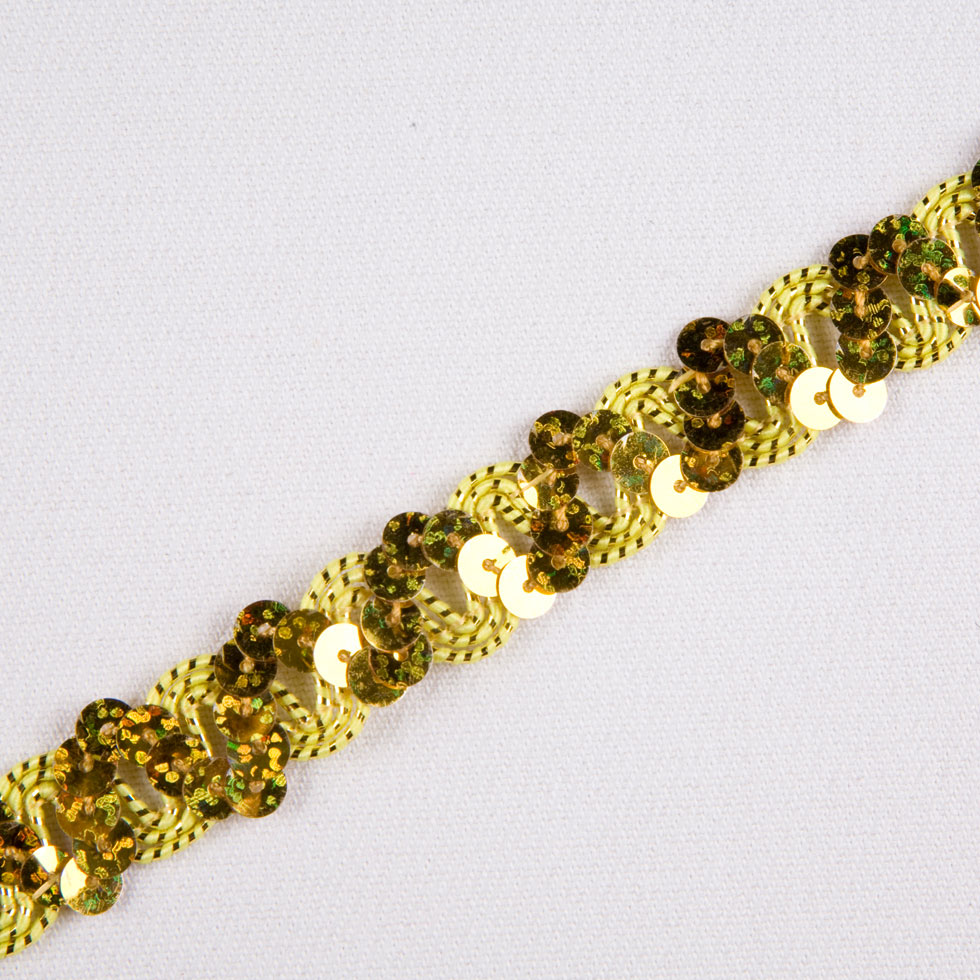 1/2″ Gold Fancy Sequin Trim 1/2″ Gold Fancy Sequin Trim