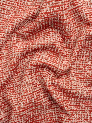 Crypton Ruby and Beige Tweed Polyester Upholstery Chenille Crypton Ruby and Beige Tweed Polyester Upholstery Chenille