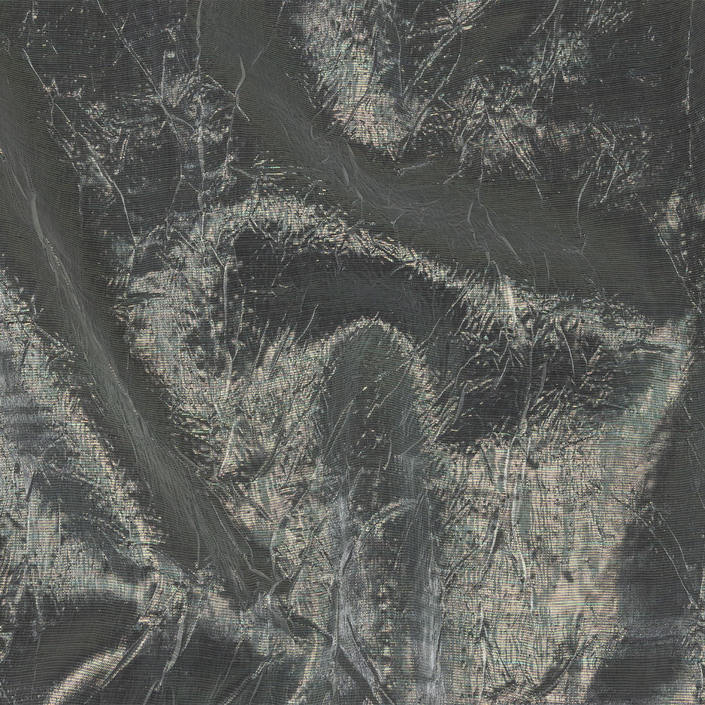 Iridescent Rainbow and Blue or Not Crinkled Polyester Organdy Iridescent Rainbow and Blue or Not Crinkled Polyester Organdy