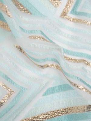 Metallic Gold, Aqua and Teal Chevrons and Arrows Luxury Burnout Brocade Metallic Gold, Aqua and Teal Chevrons and Arrows Luxury Burnout Brocade