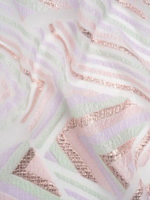 Metallic Rose Gold, Lavender and Mint Chevrons and Arrows Luxury Burnout Brocade Metallic Rose Gold, Lavender and Mint Chevrons and Arrows Luxury Burnout Brocade