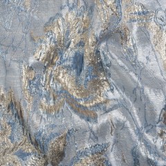 Metallic Gold, Blue and Gray Radiant Roses Luxury Brocade Metallic Gold, Blue and Gray Radiant Roses Luxury Brocade