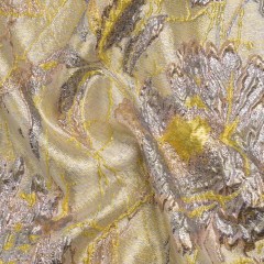 Metallic Pale Blue, Yellow and Rose Gold Radiant Roses Luxury Brocade Metallic Pale Blue, Yellow and Rose Gold Radiant Roses Luxury Brocade