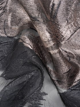 Metallic Pink and Black Big Florals Luxury Burnout Brocade Metallic Pink and Black Big Florals Luxury Burnout Brocade