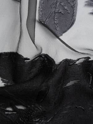 Metallic Black Big Florals Luxury Burnout Brocade Metallic Black Big Florals Luxury Burnout Brocade