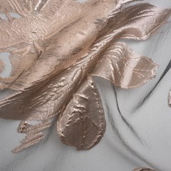 Metallic Rose and Charcoal Big Florals Luxury Burnout Brocade Metallic Rose and Charcoal Big Florals Luxury Burnout Brocade