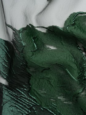 Metallic Emerald Big Florals Luxury Burnout Brocade Metallic Emerald Big Florals Luxury Burnout Brocade