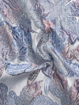 Metallic Blue, Pink and Lavender Blooms Luxury Brocade Metallic Blue, Pink and Lavender Blooms Luxury Brocade